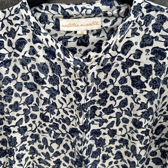 Natalie Martin Blue and White Midi Dress - Picture 6 of 14